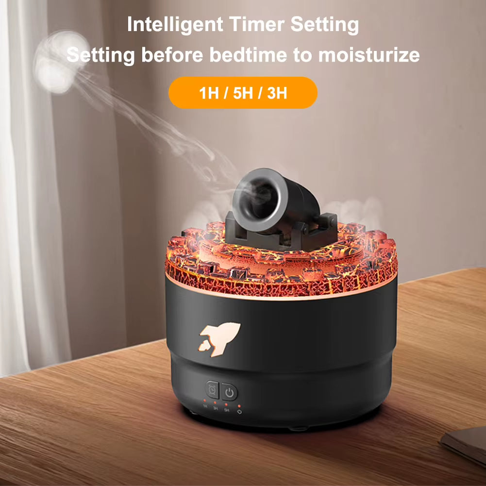 Volcanic Crack Light Cannons Humidifier Essential Oil Diffuser Cannon Blast Aroma Humidifier Aromatherapy Diffuser for Bedroom