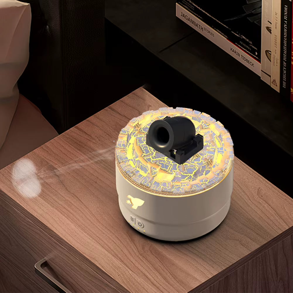 Volcanic Crack Light Cannons Humidifier Essential Oil Diffuser Cannon Blast Aroma Humidifier Aromatherapy Diffuser for Bedroom