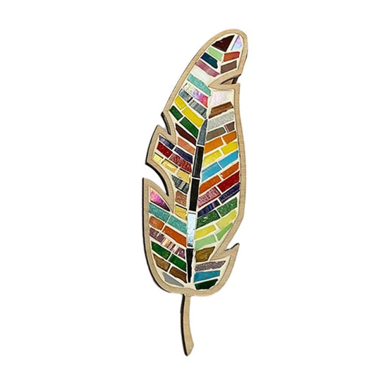 Creative DIY Stained Glass Craft Mosaic Kit Bright Feather DIY Mosaic Kit Handmade Arts and Crafts Lovers for Adults/Kids